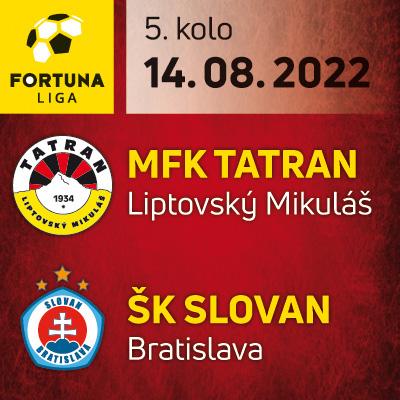 MFK Tatran Liptovský Mikuláš - ŠK Slovan Bratislava / Fortuna liga