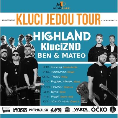 KLUCI JEDOU TOUR - HIGHLAND, KLUCIZND, BEN & MATEO / Kopřivnice / 7.10.2023