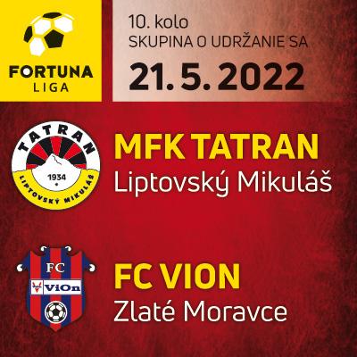 MFK Tatran Liptovský Mikuláš - FC ViOn Zlaté Moravce - Vráble / skupina o udržanie