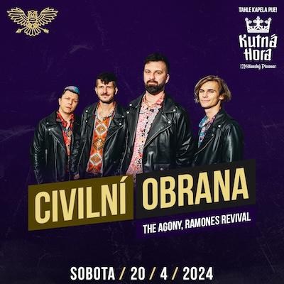 Civilní Obrana, The Agony, Ramones Revival / KD Jáma / 20.04.2024