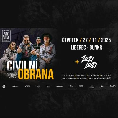 CIVILNÍ OBRANA + Zoči Voči / Bunkr Liberec / 27.11.2025