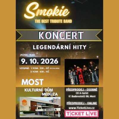 SMOKIE THE BEST TRIBUTE BAND - live koncert / Kulturní dům Medůza Most / 09.10.2026