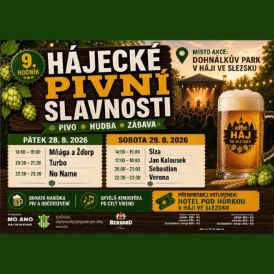 Hájecké pivní slavnosti 2026 / Háj ve Slezsku / 28.-29.08.2026