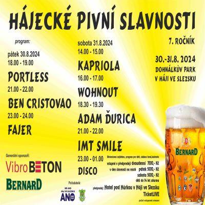 Hájecké pivní slavnosti 2024 / Háj ve Slezsku / 30.-31.08.2024