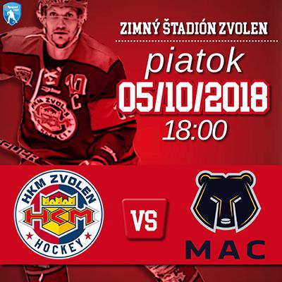 HKM Zvolen - MAC Újbuda 5.10.2018
