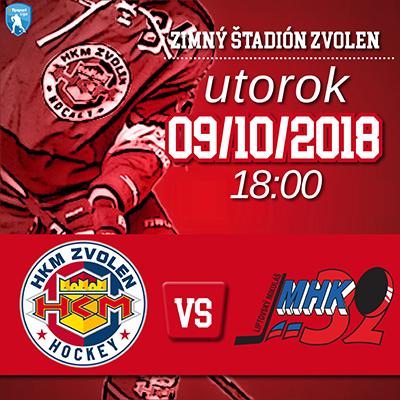 HKM Zvolen - MHK32 Liptovský Mikuláš 9.10.2018